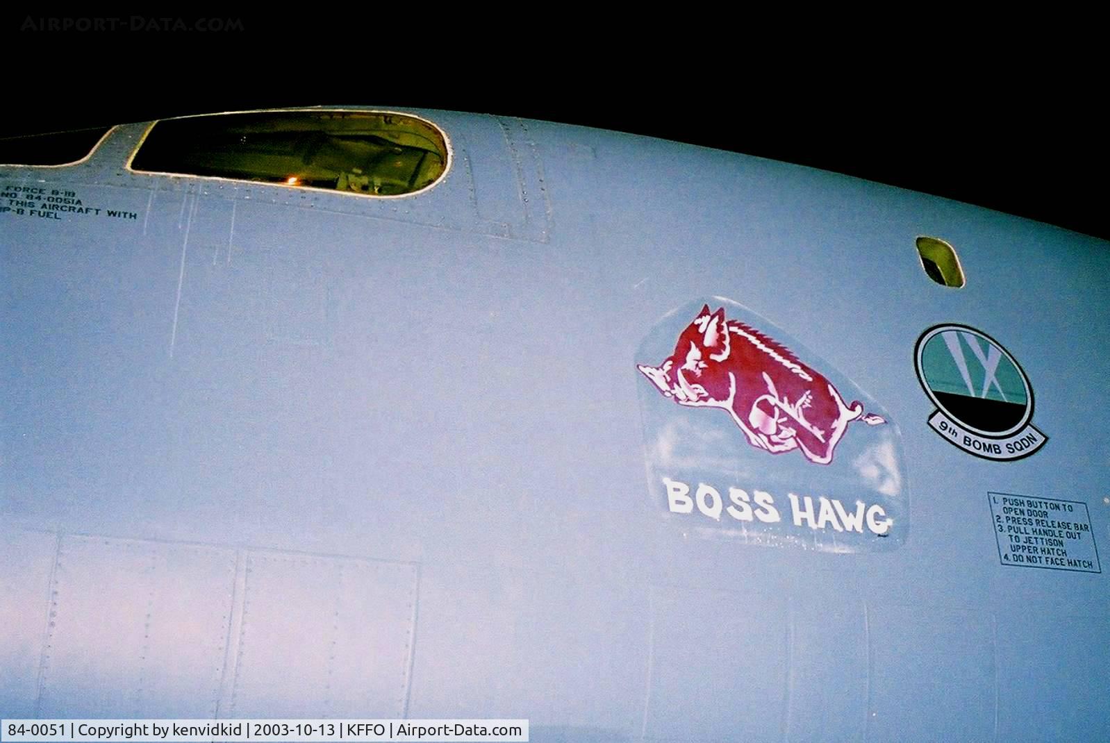 84-0051, 1984 Rockwell B-1B Lancer C/N 11, At the Museum of the United States Air Force Dayton Ohio.