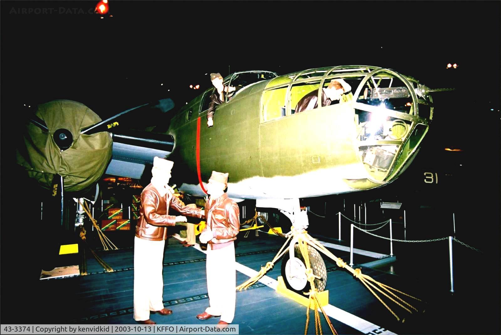 43-3374, 1943 North American B-25D Mitchell C/N 100-20700, At The Museum of the United States Air Force Dayton Ohio. Painted as 40-2344 to represent one of the Doolittle Raiders.