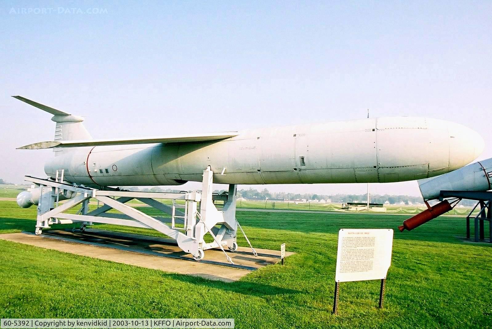 60-5392, 1960 Martin TM-76/CGM-13B Mace C/N Not found 60-5392, At The Museum of the United States Air Force Dayton Ohio.