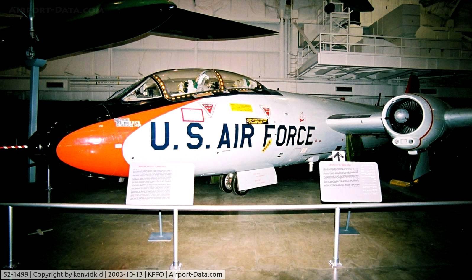 52-1499, 1952 Martin EB-57B Canberra C/N 082, At The Museum of the United States Air Force Dayton Ohio.