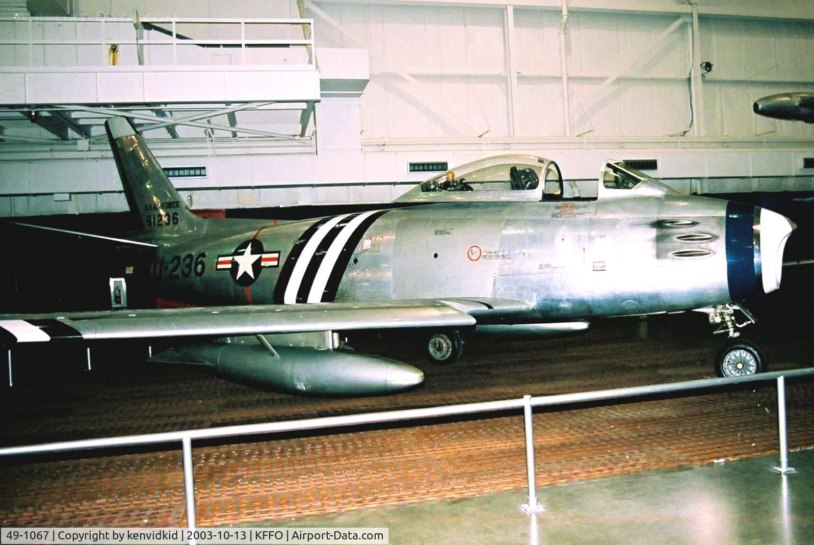 49-1067, 1949 North American F-86A-5-NA Sabre C/N 161-61, At The Museum of the United States Air Force Dayton Ohio.