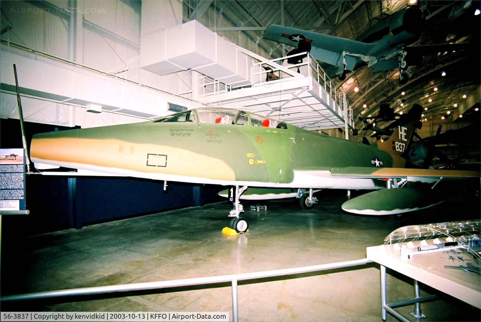 56-3837, 1958 North American F-100F Super Sabre C/N 243-113, At the Museum of the United States Air Force Dayton Ohio.