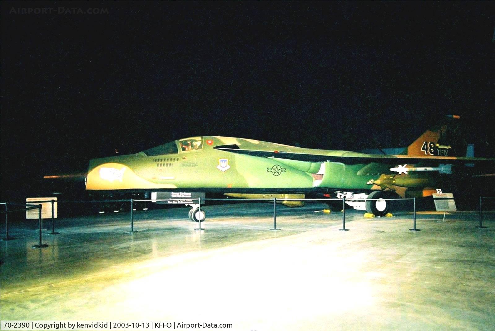 70-2390, 1970 General Dynamics F-111F Aardvark C/N E2-29, At the Museum of the United States Air Force Dayton Ohio.