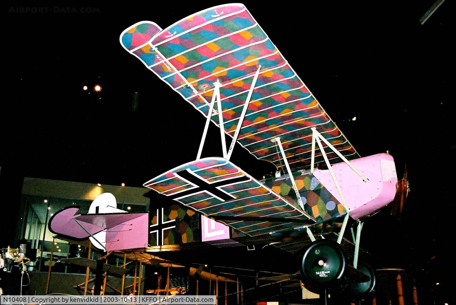 N10408, Fokker D-VII Replica C/N 1918-1961, At the Museum of the United States Air Force Dayton Ohio.