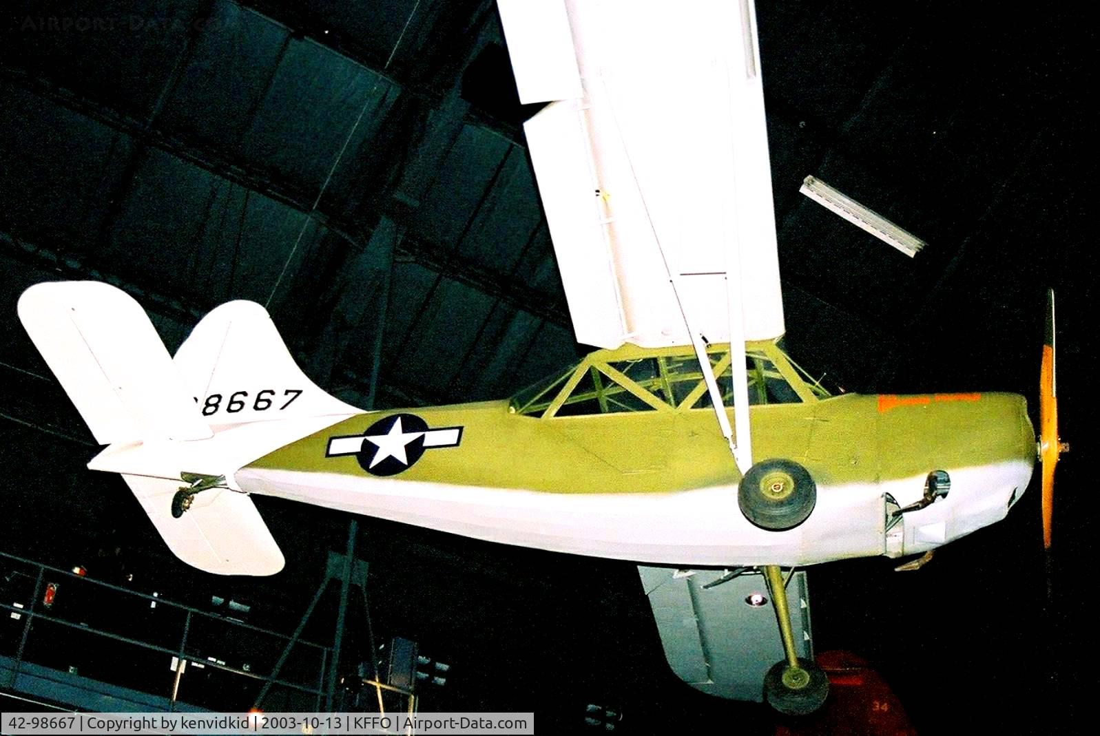 42-98667, Stinson L-5 Sentinel C/N 42-98667 (76-908), At the Museum of the United States Air Force Dayton Ohio.