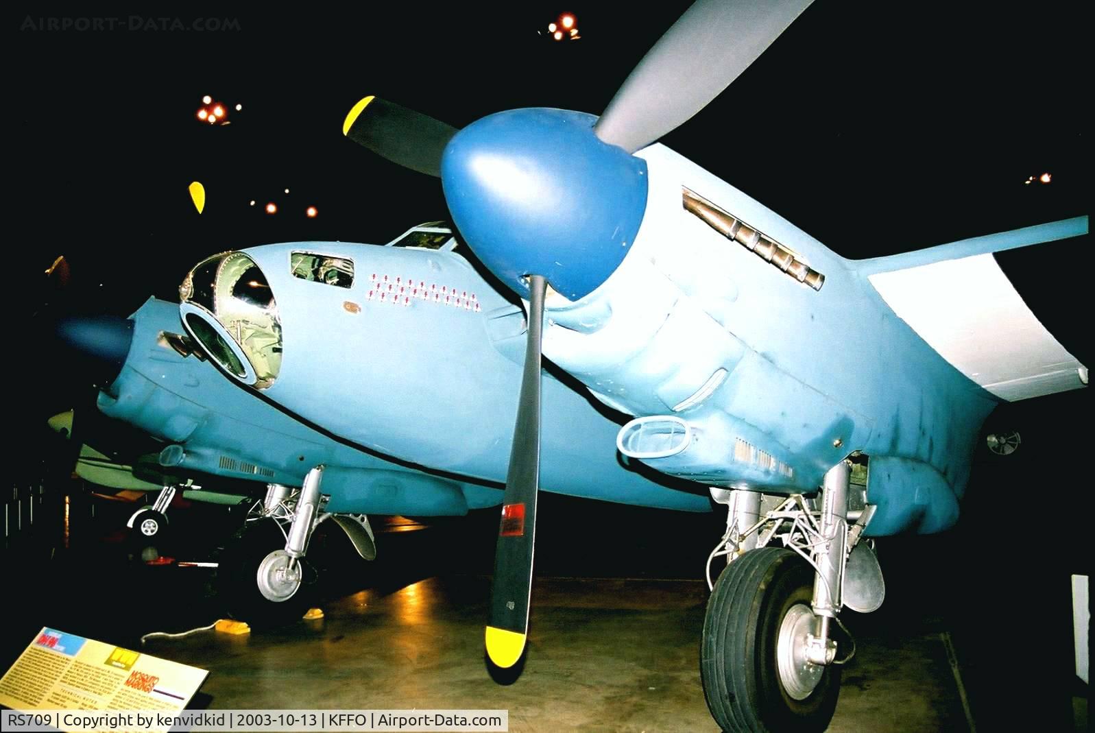 RS709, 1946 De Havilland DH-98 Mosquito B Mk.35 C/N Not found, At the Museum of the United States Air Force Dayton Ohio. Painted as NS519.