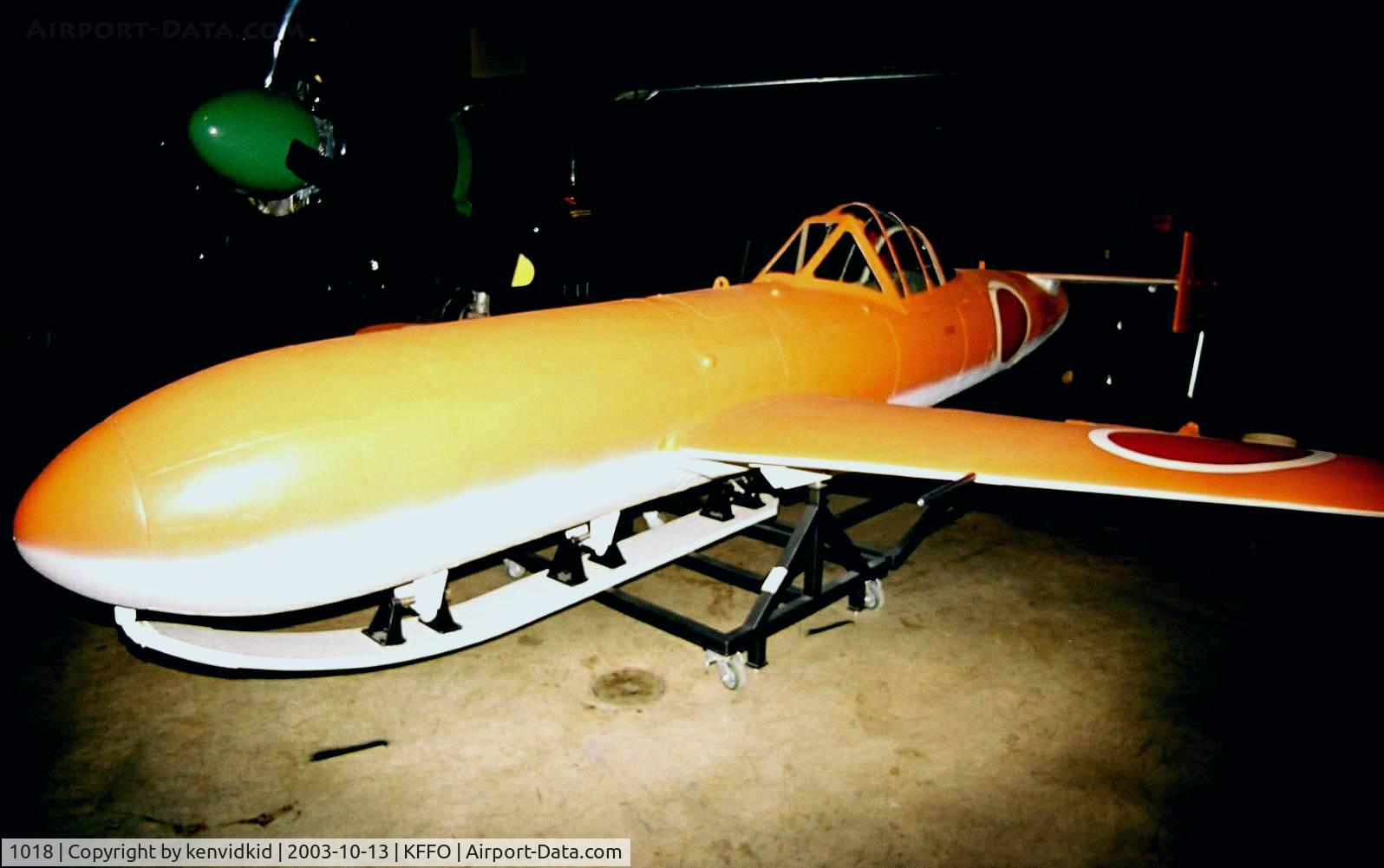 1018, 1945 Yokosuka MXY7-K1 Ohka II C/N Not found 1018, At the Museum of the United States Air Force Dayton Ohio.