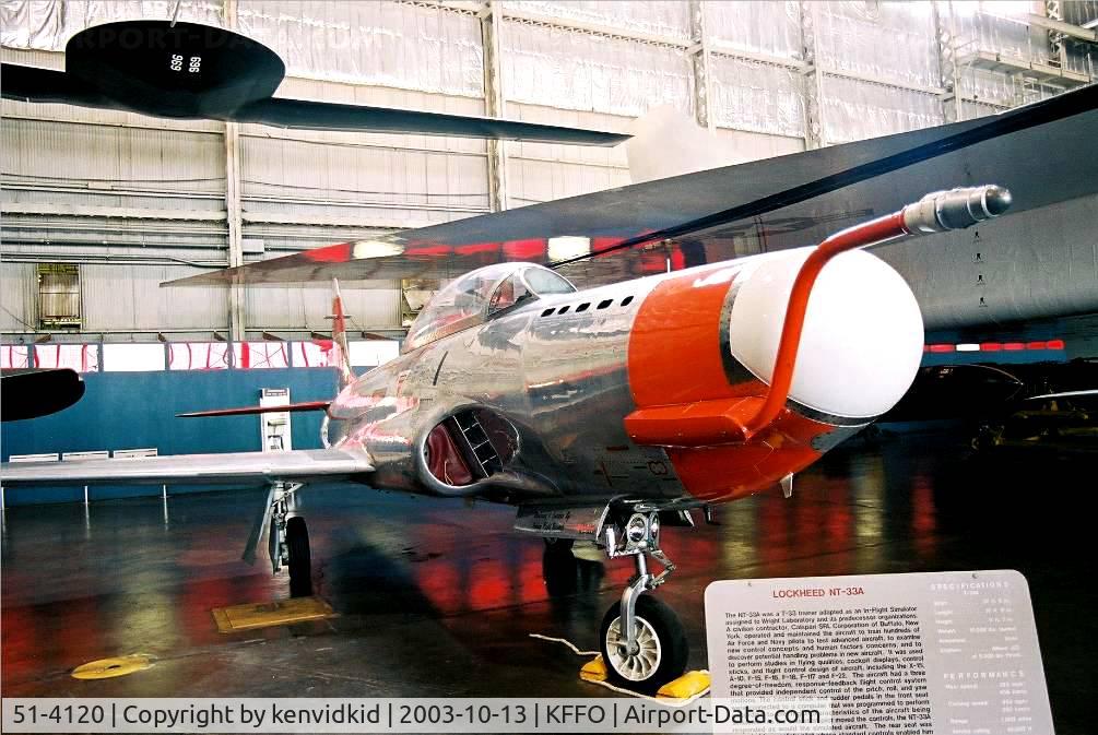 51-4120, 1951 Lockheed NT-33A-1-LO C/N 580-5414, At the Museum of the United States Air Force Dayton Ohio.