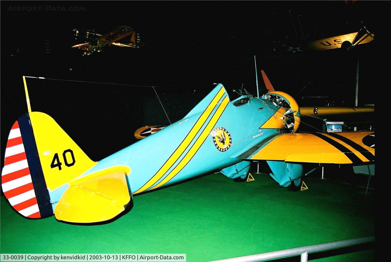 33-0039, 1933 Boeing P-26A Replica C/N 1815, At The Museum of the United States Air Force Dayton Ohio.