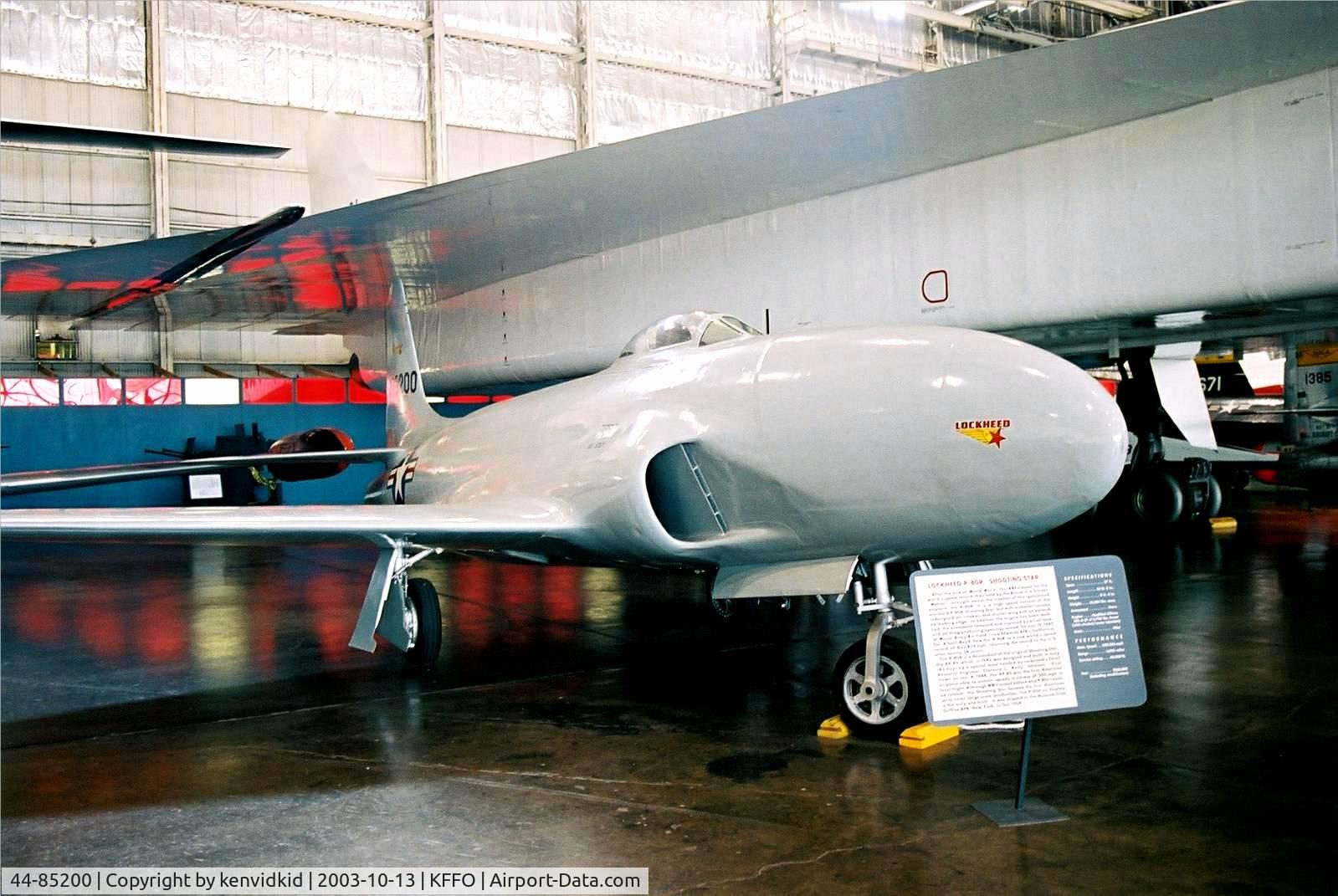 44-85200, 1946 Lockheed XP-80R Shooting Star C/N 080-1223, At The Museum of the United States Air Force Dayton Ohio.