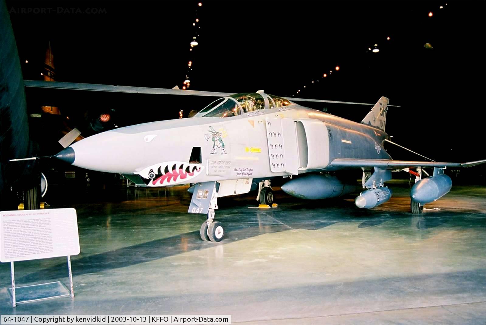64-1047, 1964 McDonnell RF-4C-22-MC Phantom II C/N 947, At The Museum of the United States Air Force Dayton Ohio.