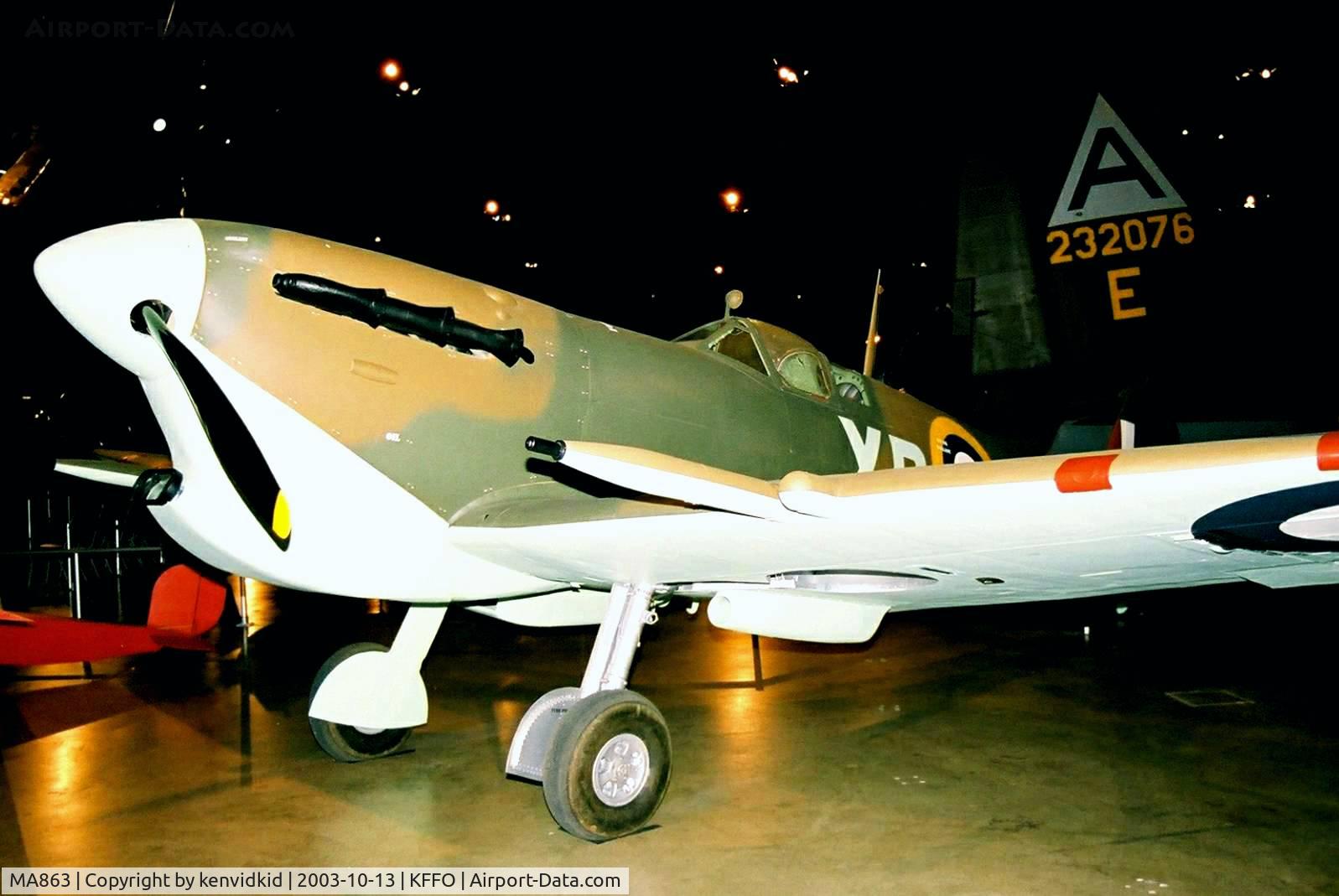 MA863, 1943 Supermarine 349 Spitfire F.Vc C/N Not found MA863, At The Museum of the United States Air Force Dayton Ohio.