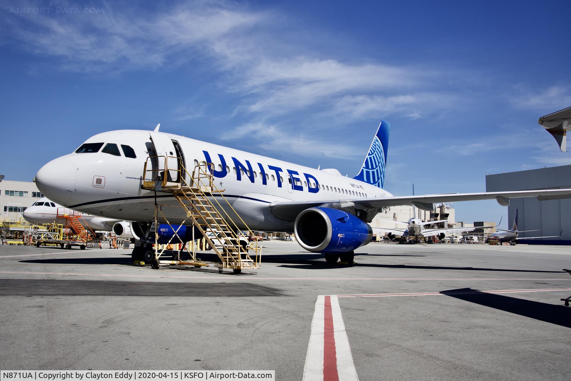 N871UA, 2003 Airbus A319-132 C/N 1971, Ex China Southern Airlines SFO 2020.