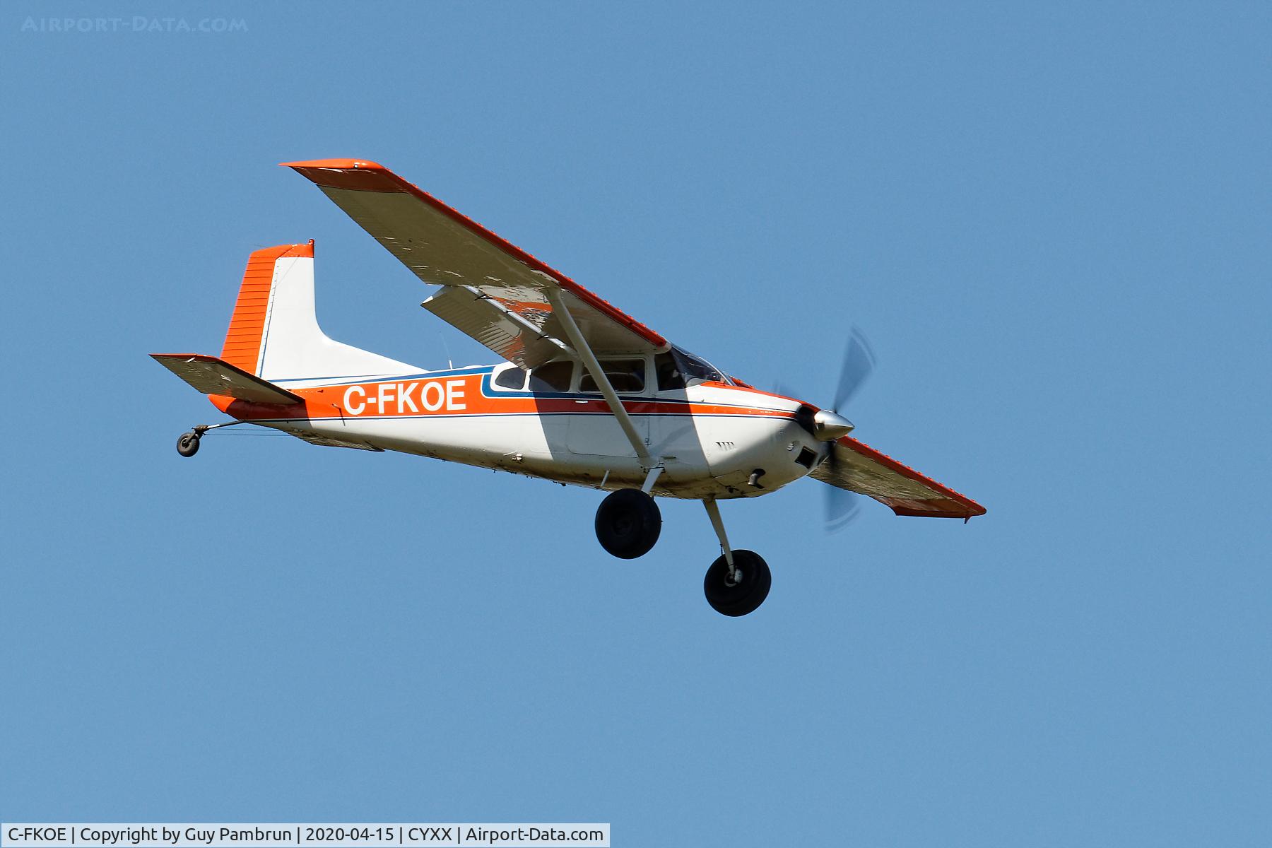 C-FKOE, 1972 Cessna A185F Skywagon 185 C/N 18502100, Landing on 07