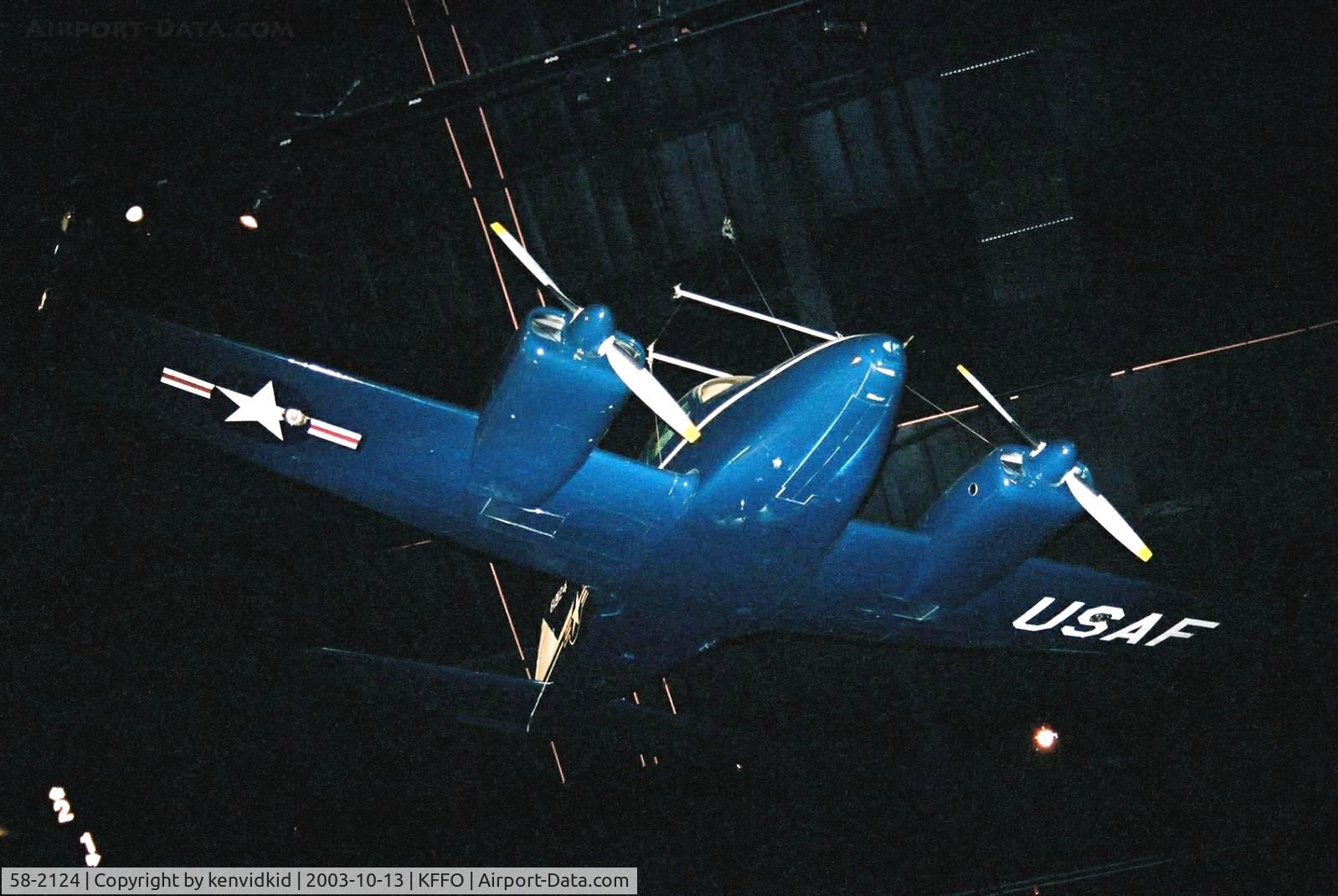 58-2124, 1958 Cessna U-3A Blue Canoe (310A) C/N 38098, At the Museum of the United States Air Force Dayton Ohio.