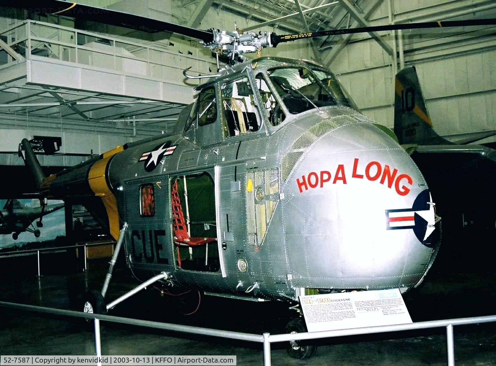 52-7587, 1952 Sikorsky H-19B Chickasaw C/N 55734, At the Museum of the United States Air Force Dayton Ohio.