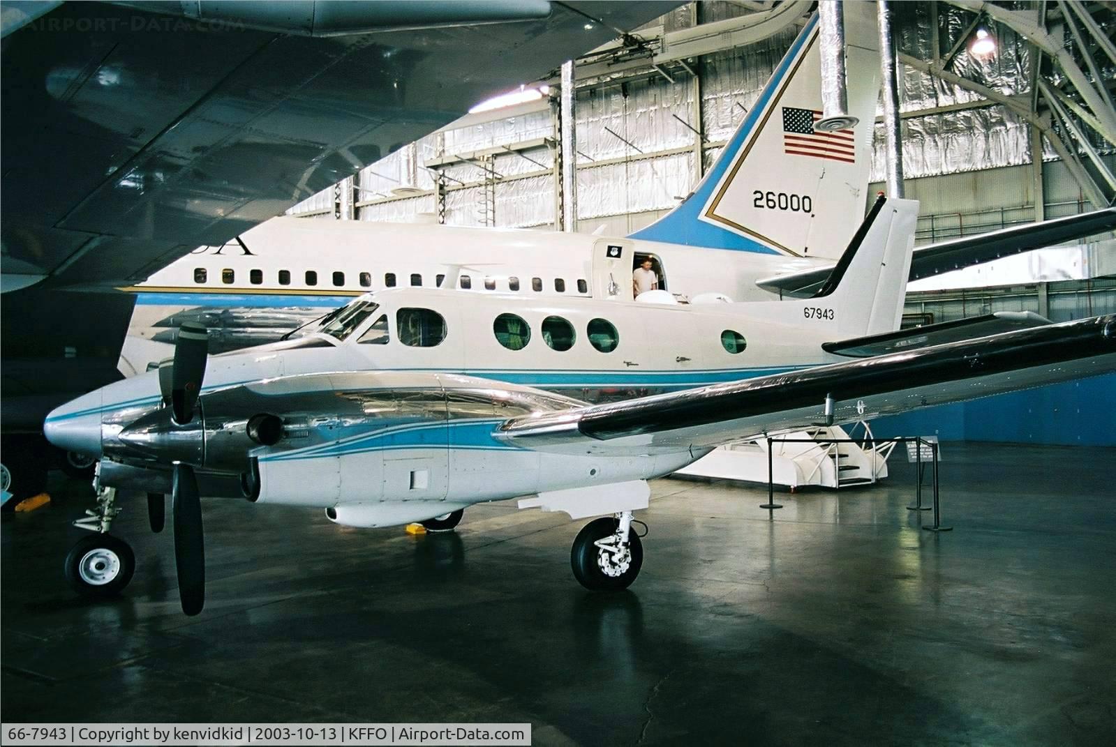 66-7943, 1966 Beech VC-6A King Air C/N LJ.91, At the Museum of the United States Air Force Dayton Ohio.