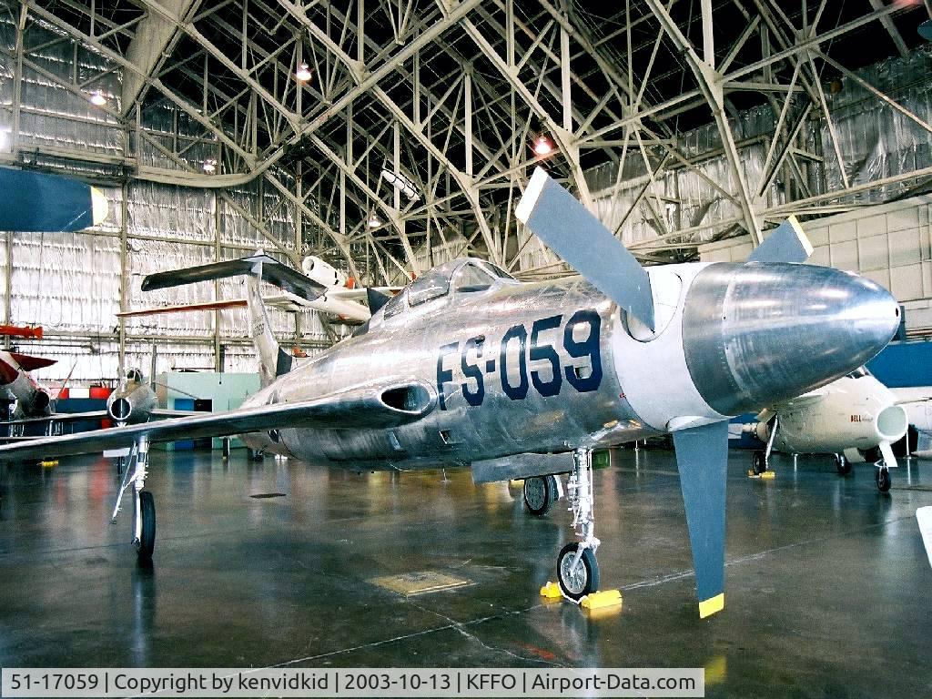 51-17059, 1955 Republic XF-84H Thunderstreak C/N 369, At the Museum of the United States Air Force Dayton Ohio.
