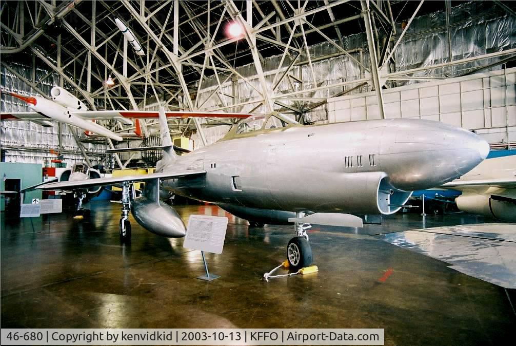 46-680, 1948 Republic XF-91 Thunderceptor C/N Not found 46-680, At the Museum of the United States Air Force Dayton Ohio.