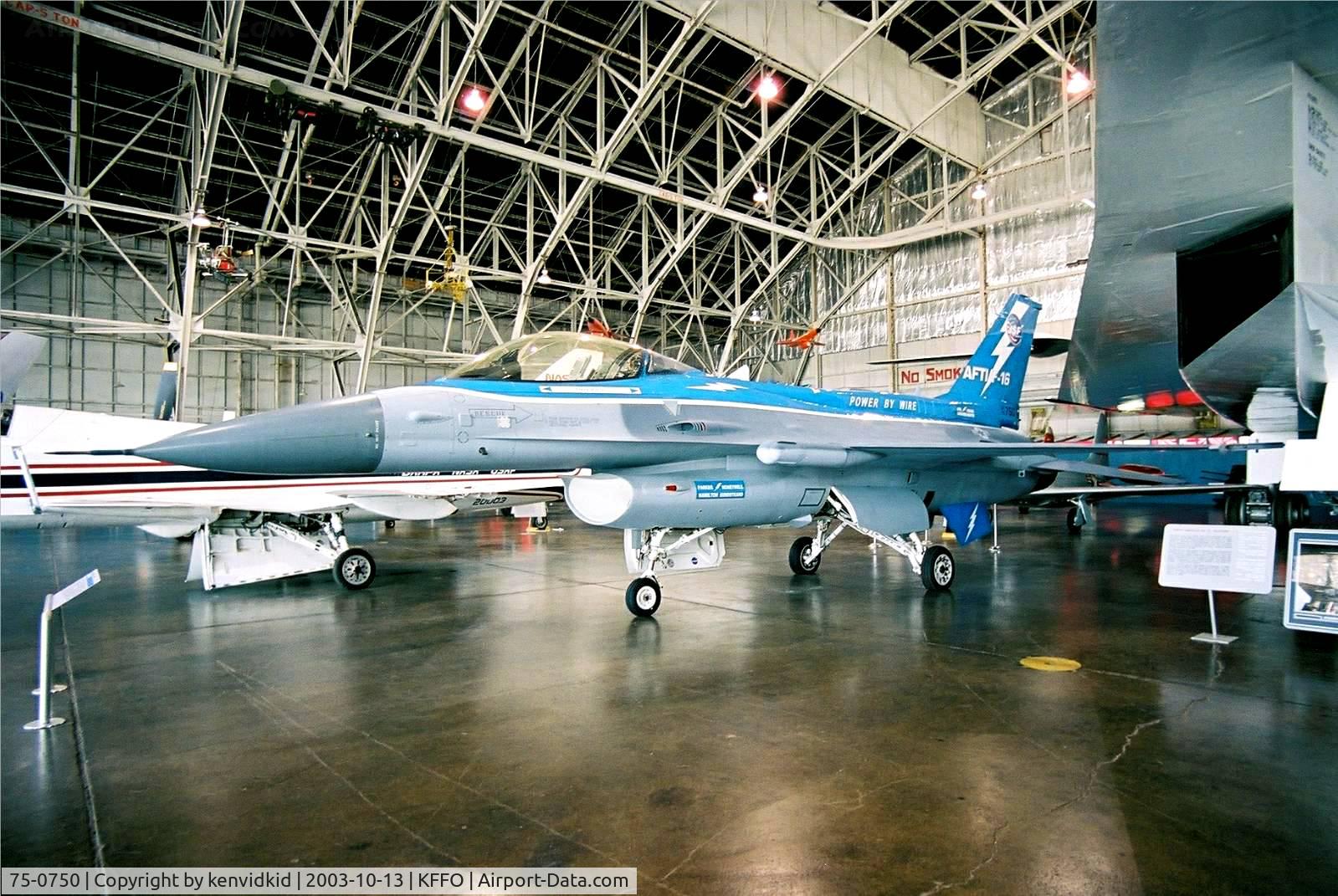 75-0750, 1975 General Dynamics YF-16A Fighting Falcon C/N 61-6, At the Museum of the United States Air Force Dayton Ohio.