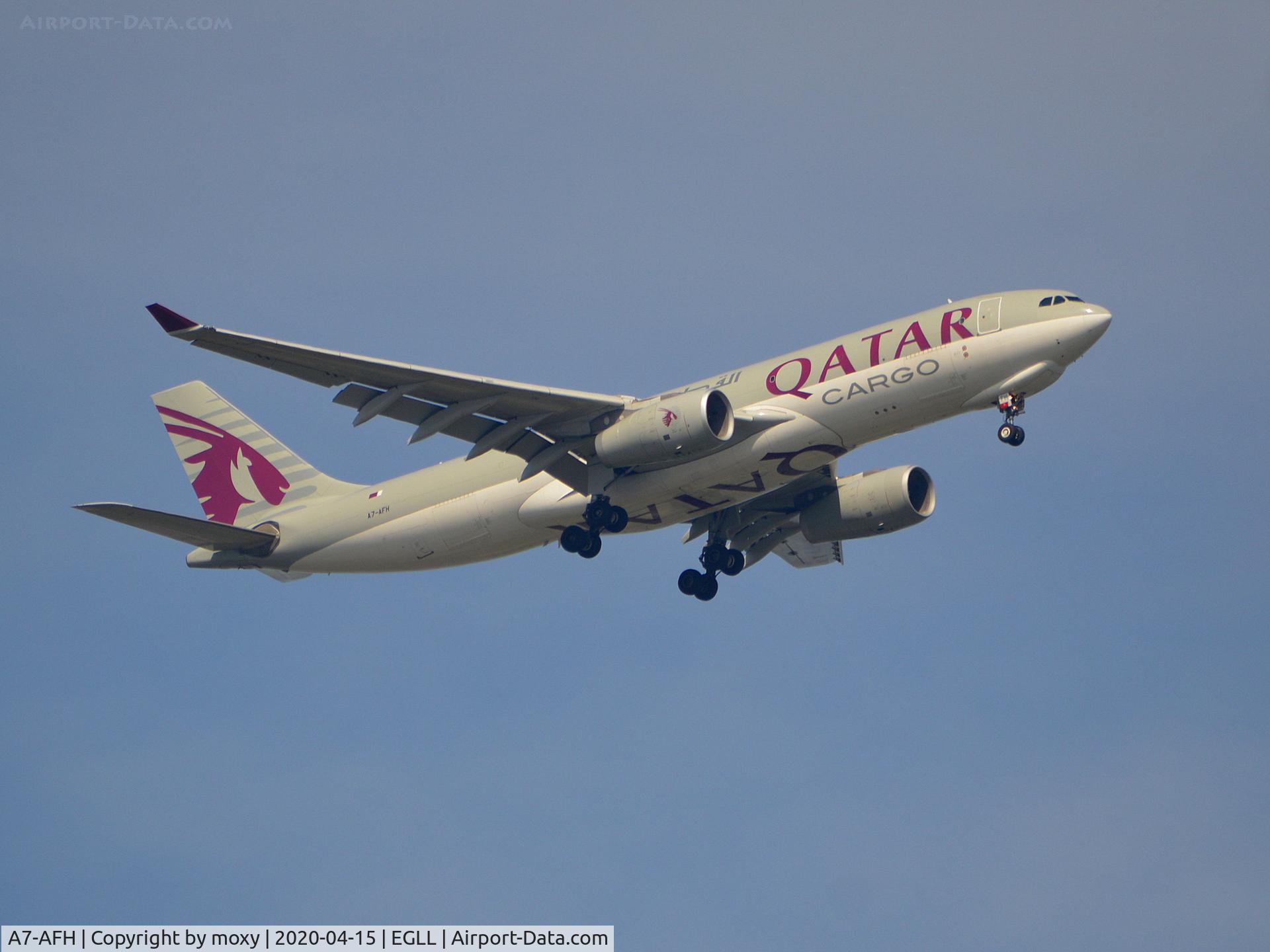 A7-AFH, 2015 Airbus A330-243F C/N 1594, Airbus 330-243F on finals to London Heathrow.