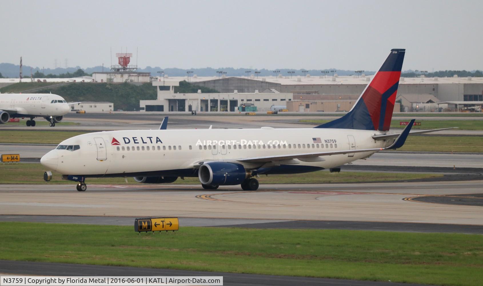 N3759, 2001 Boeing 737-832 C/N 30815, Delta 737-832