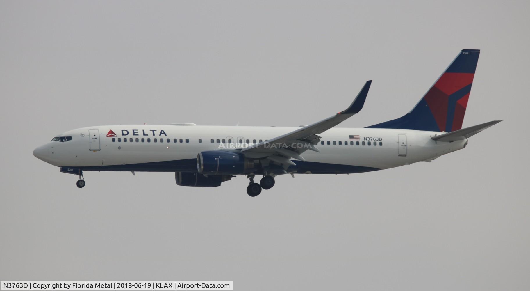 N3763D, 2001 Boeing 737-832 C/N 29629, Delta 737-832