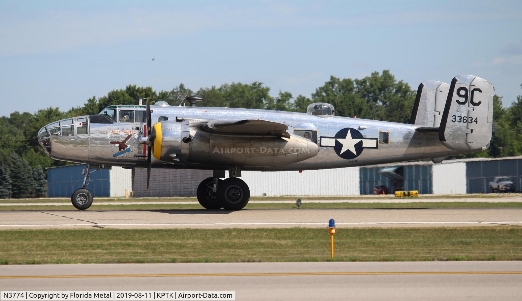 N3774, 1943 North American B-25D Mitchell C/N 100-23960, Yankee Warrior