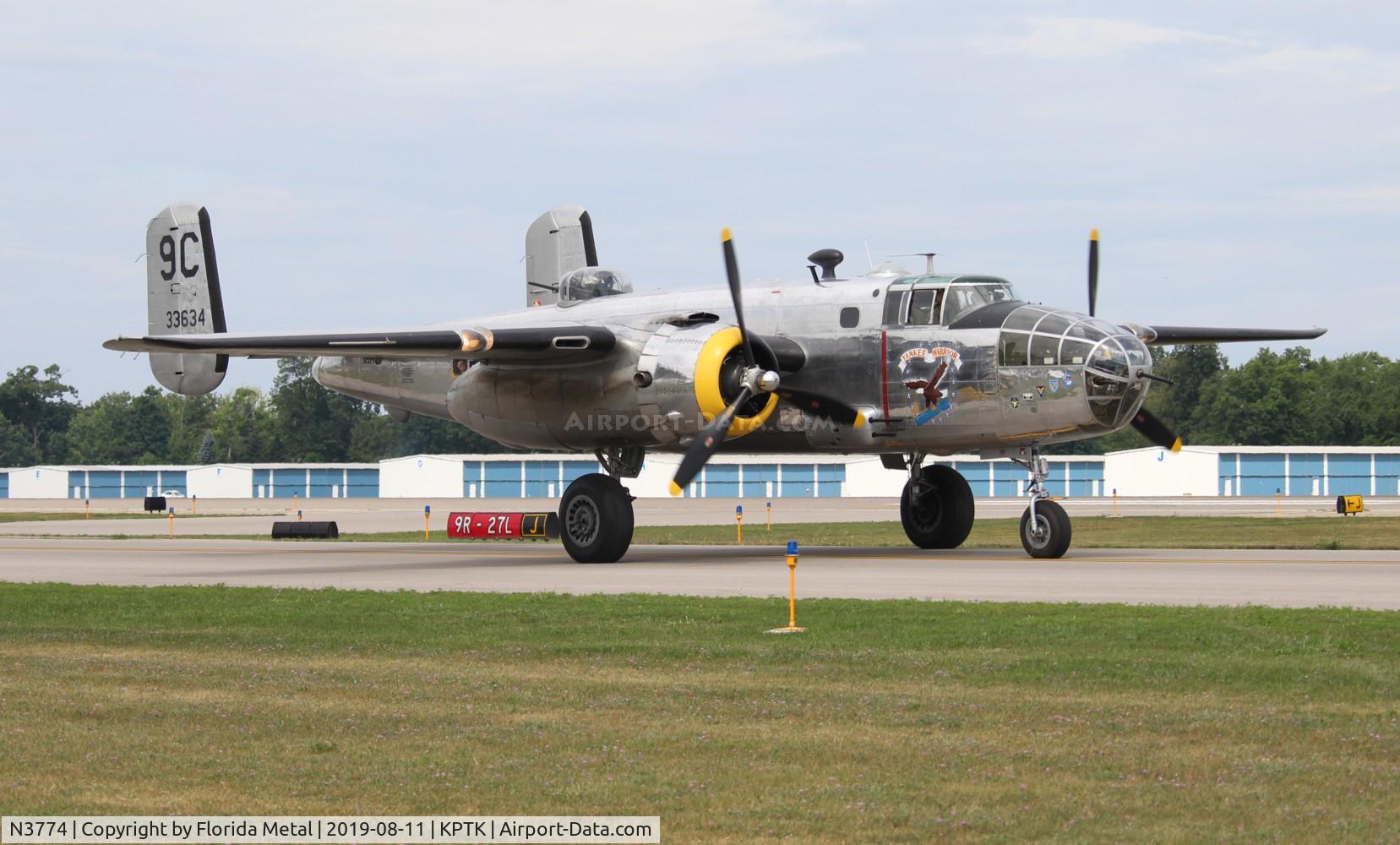 N3774, 1943 North American B-25D Mitchell C/N 100-23960, Yankee Warrior