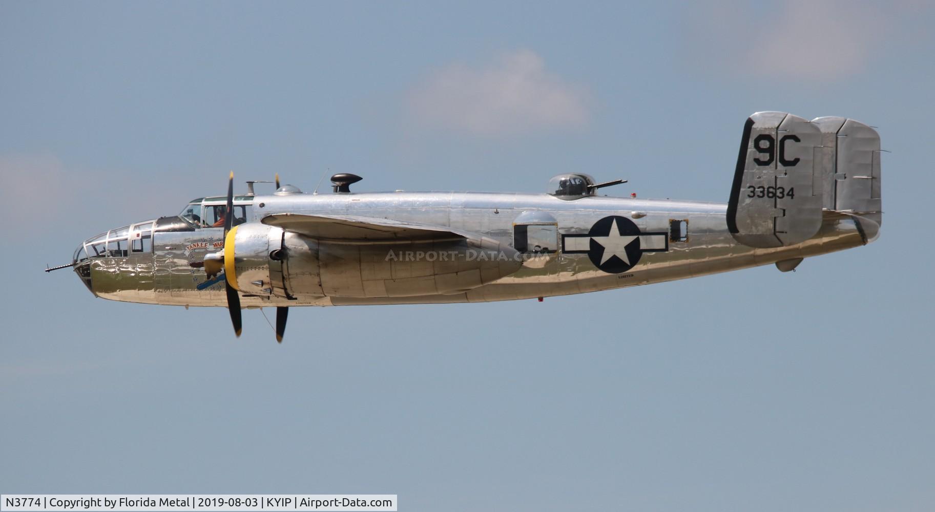 N3774, 1943 North American B-25D Mitchell C/N 100-23960, Yankee Warrior