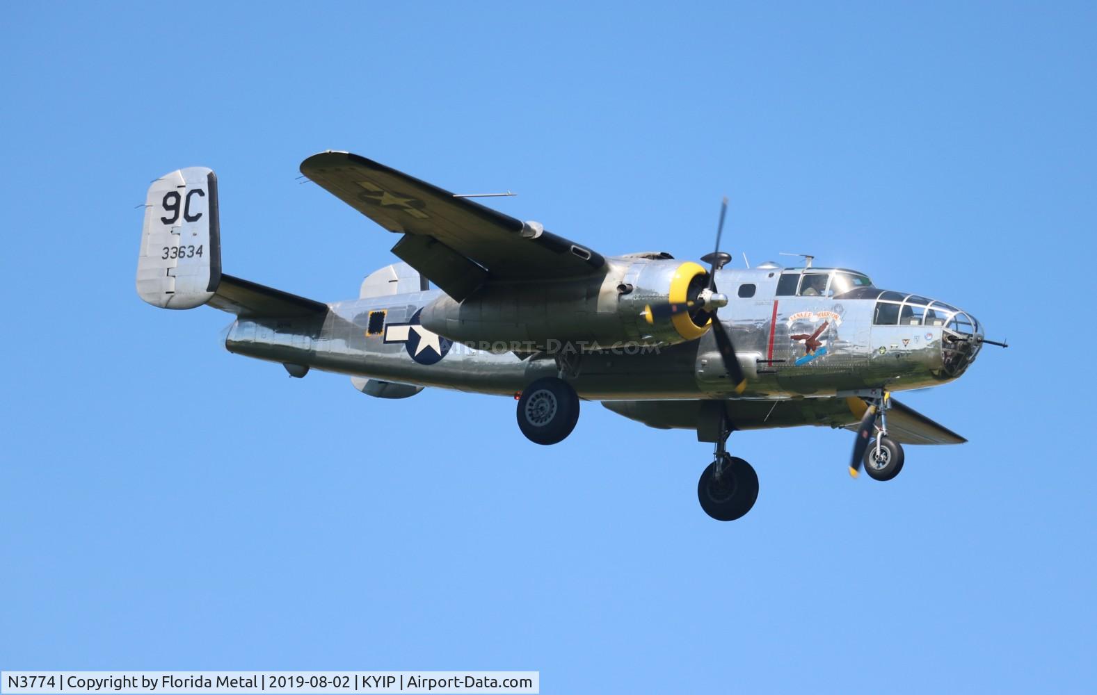 N3774, 1943 North American B-25D Mitchell C/N 100-23960, Yankee Warrior