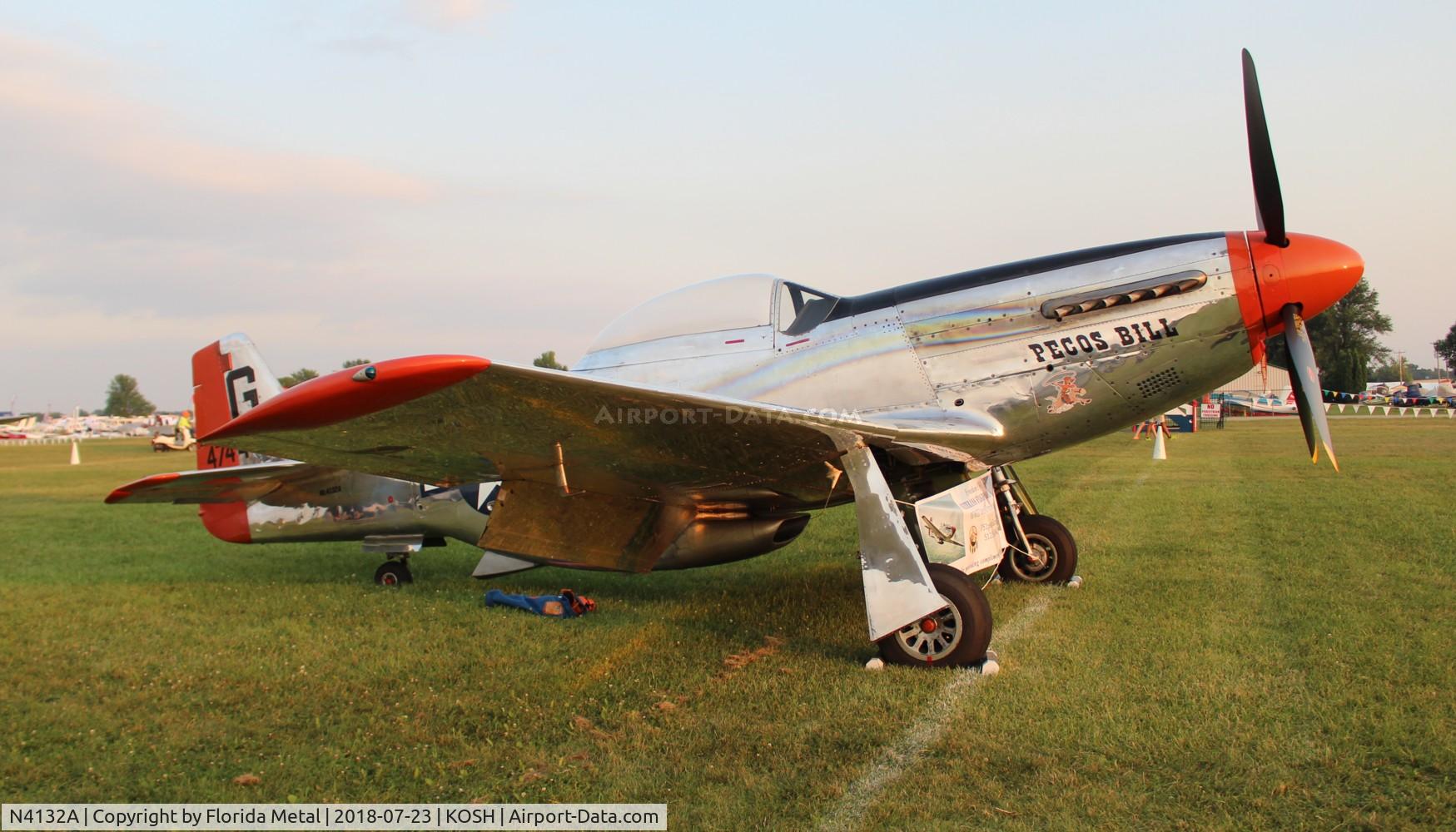 N4132A, 1944 North American P-51D Mustang C/N 122-40985, Pecos Bill