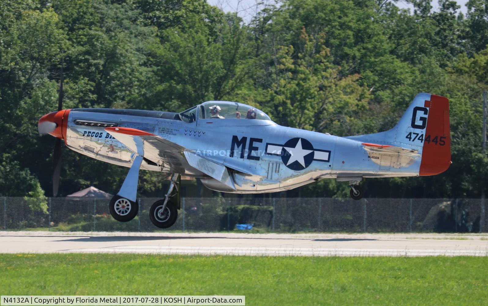 N4132A, 1944 North American P-51D Mustang C/N 122-40985, Pecos Bill