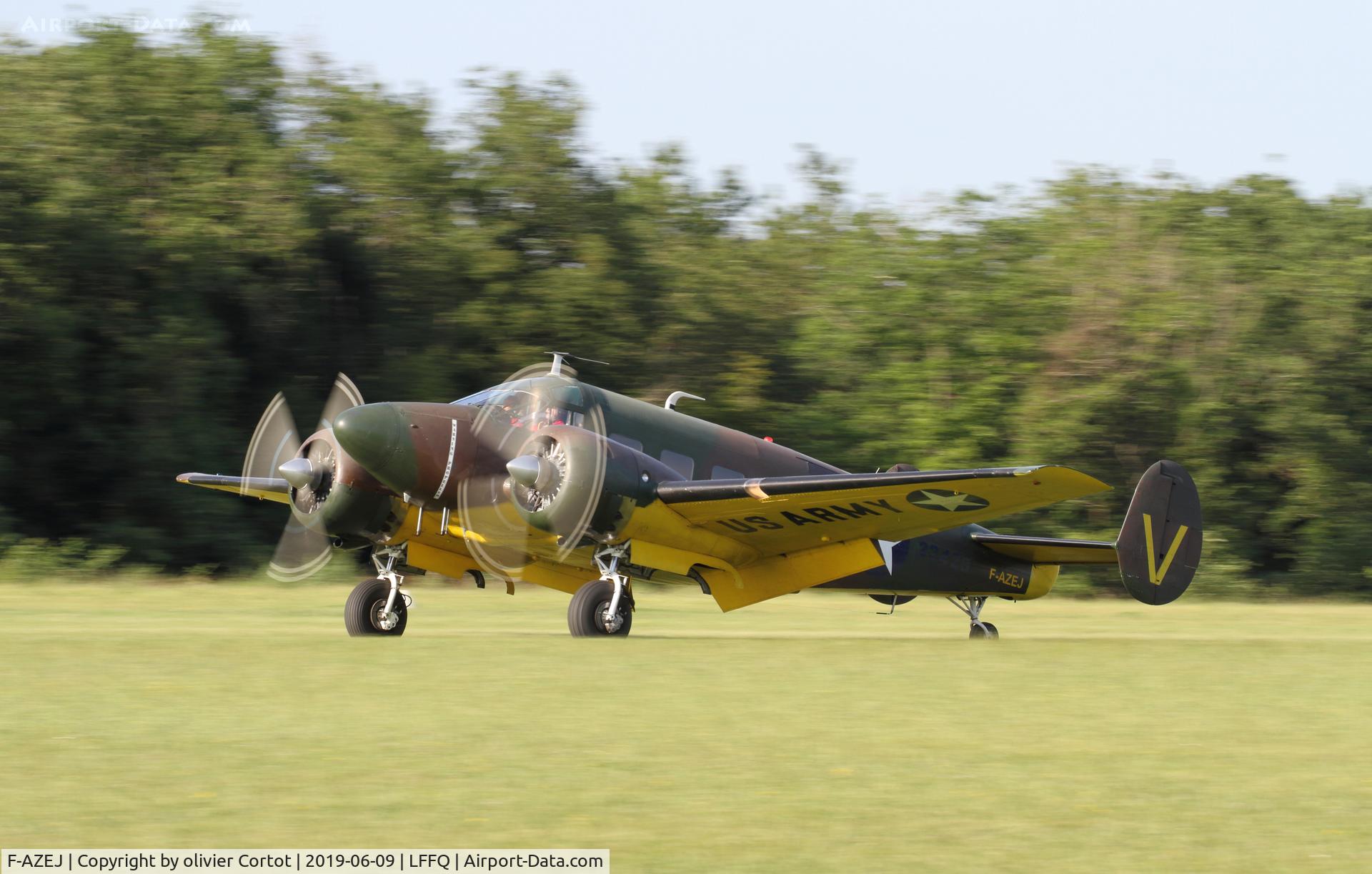 F-AZEJ, 1958 Beech E18S C/N BA-359, 2019 airshow