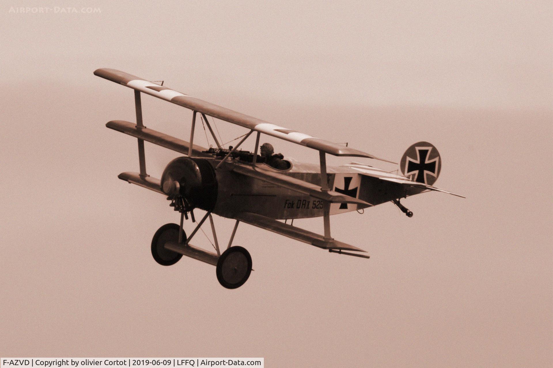 F-AZVD, Fokker Dr-1 Replica C/N 01-CP, 2019 airshow