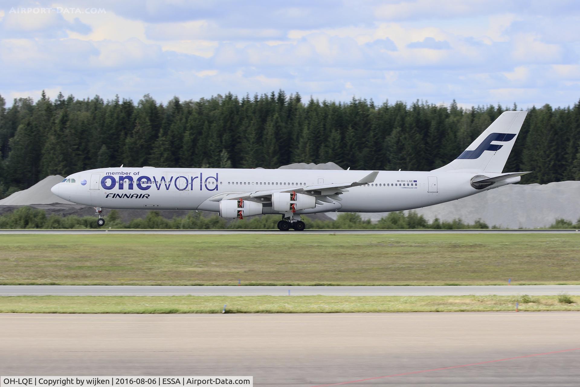 OH-LQE, 2008 Airbus A340-313E C/N 938, RWY 26