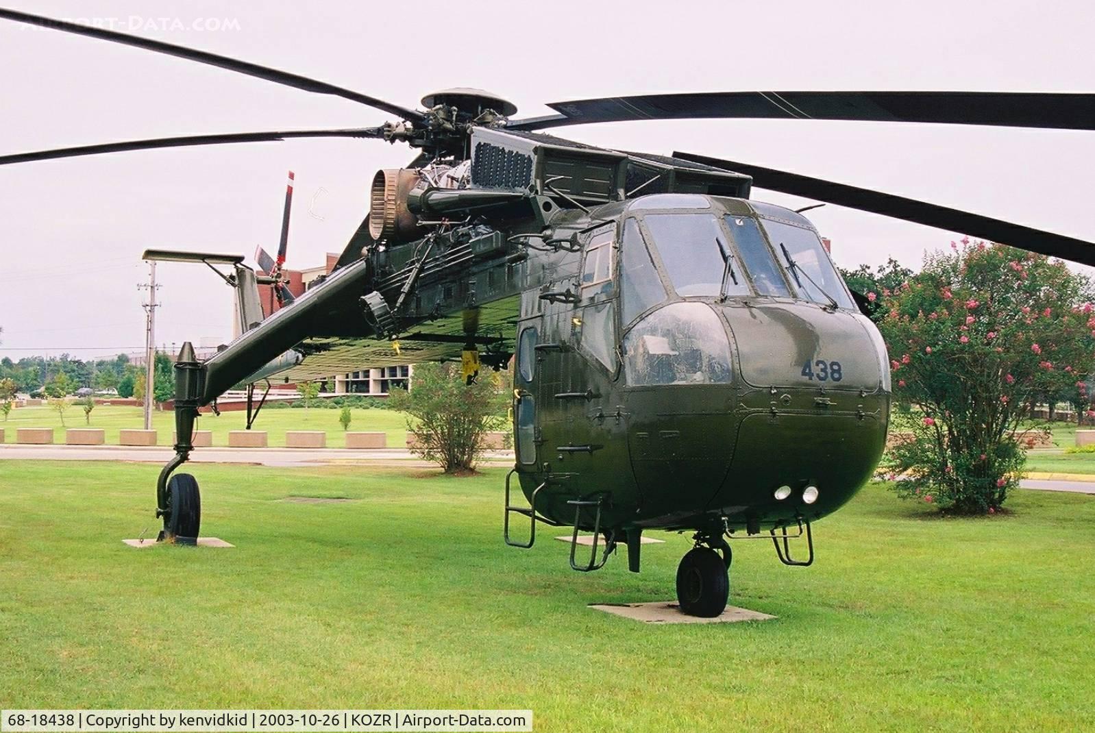 68-18438, 1968 Sikorsky CH-54A Tarhe C/N 64.040, At the Fort Rucker Museum.