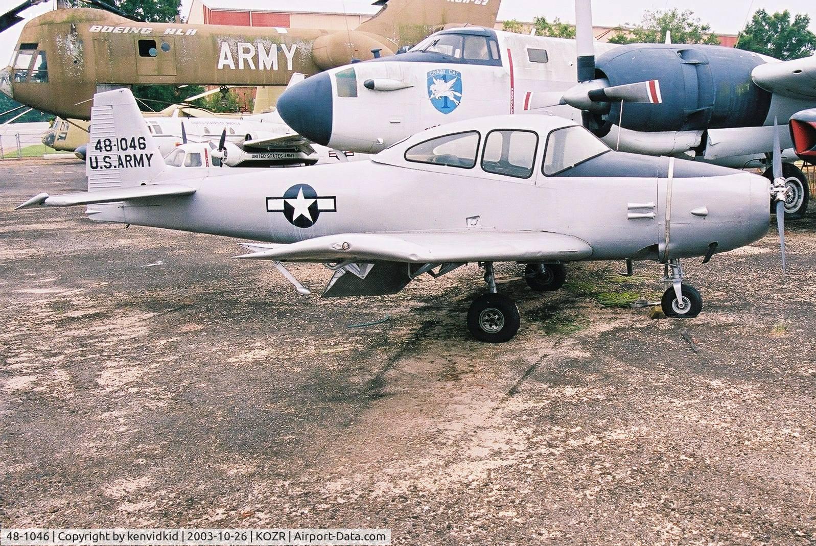 48-1046, 1948 Ryan Navion L-17B C/N NAV-4-1752, At the Fort Rucker Museum storage compound.