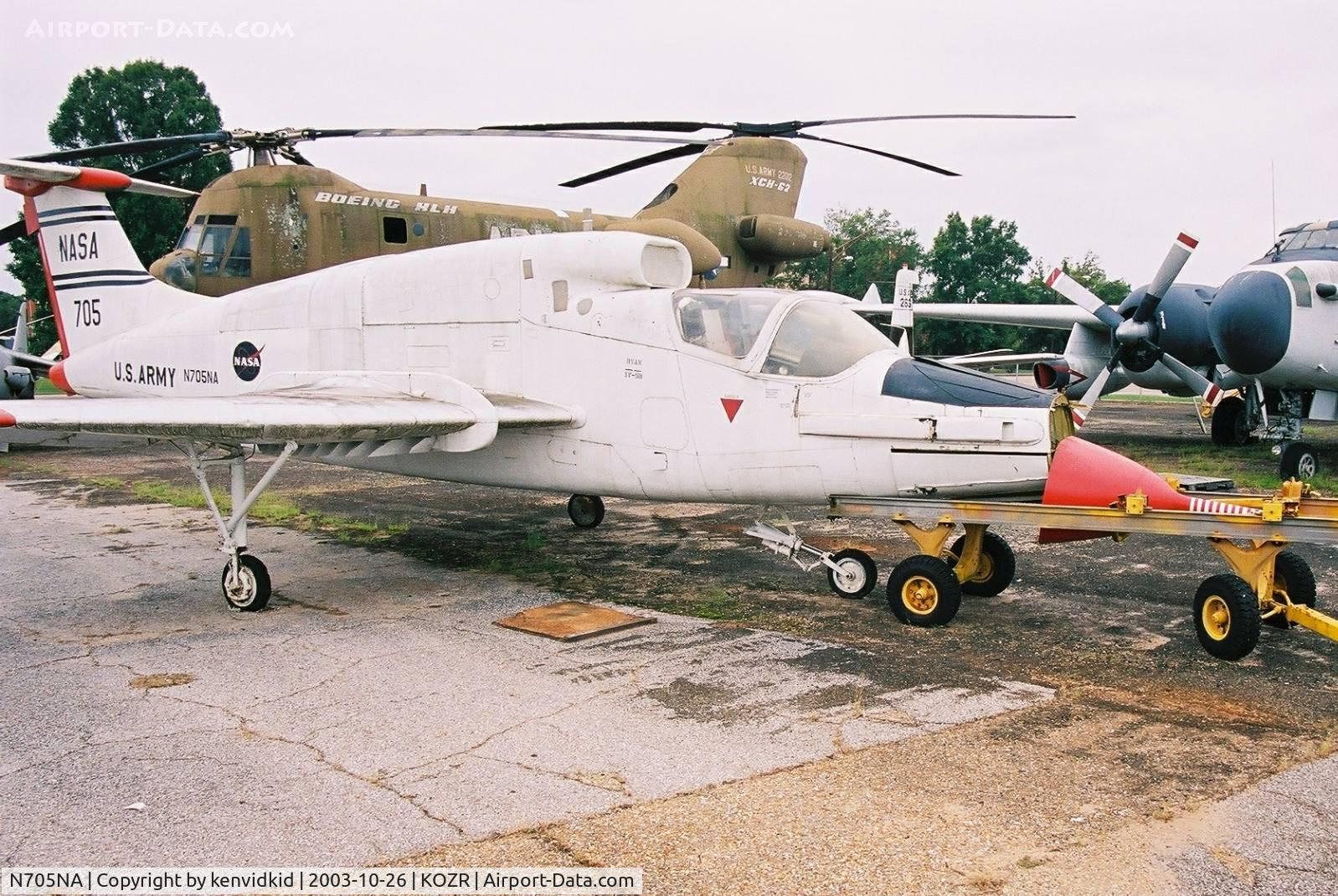 N705NA, 1962 Ryan Aeronautical XV-5B C/N Unknown, At the Fort Rucker Museum storage compound.