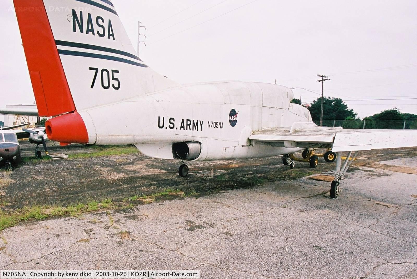 N705NA, 1962 Ryan Aeronautical XV-5B C/N Unknown, At the Fort Rucker Museum storage compound.