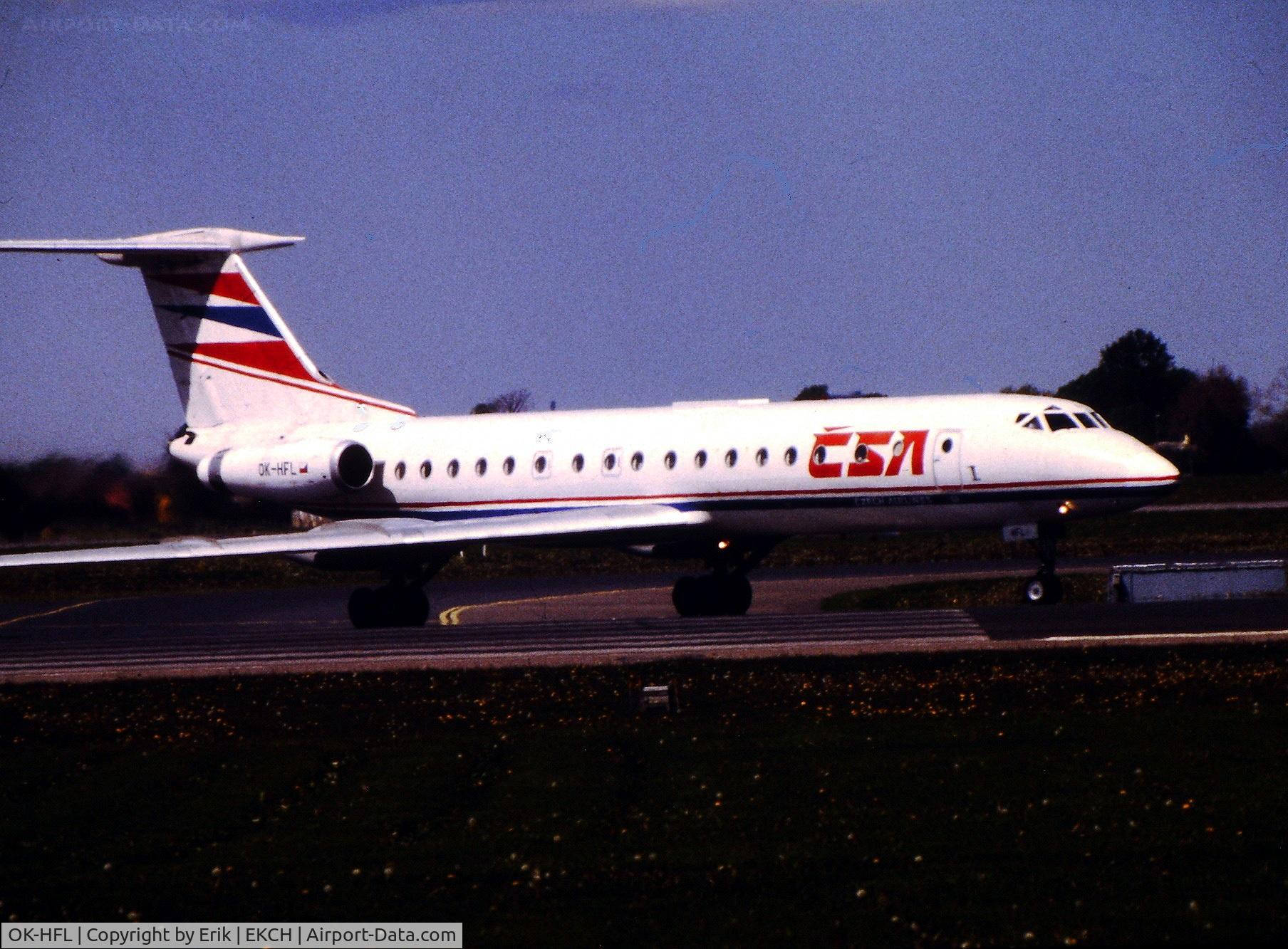 OK-HFL, 1977 Tupolev Tu-134A C/N 49913, OK-HFL ready for takeoff rw 04R
Scaned slide