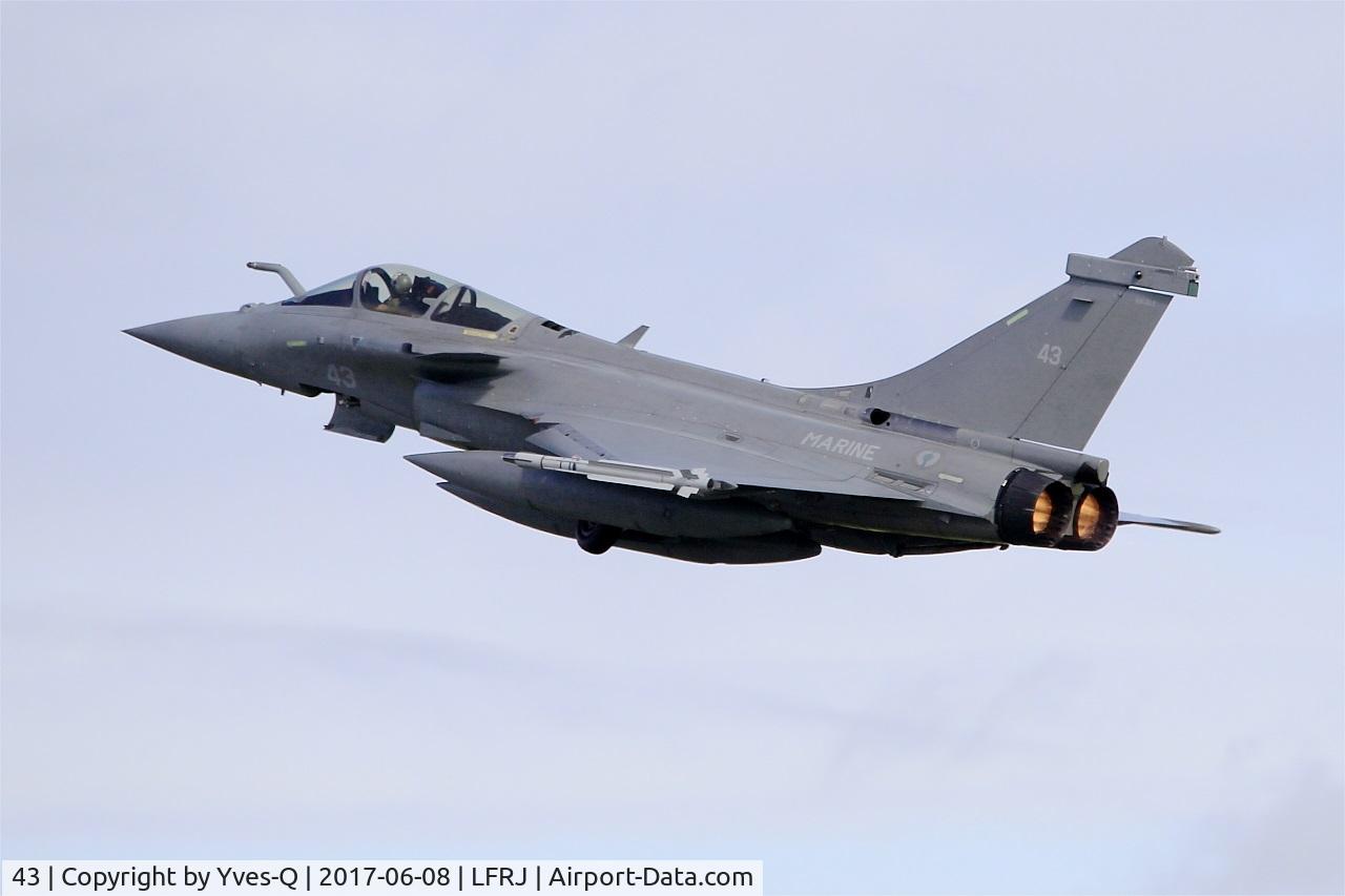 43, 2015 Dassault Rafale M C/N 43, Dassault Rafale M, Take off rwy 08, Landivisiau naval air base (LFRJ) Tiger Meet 2017