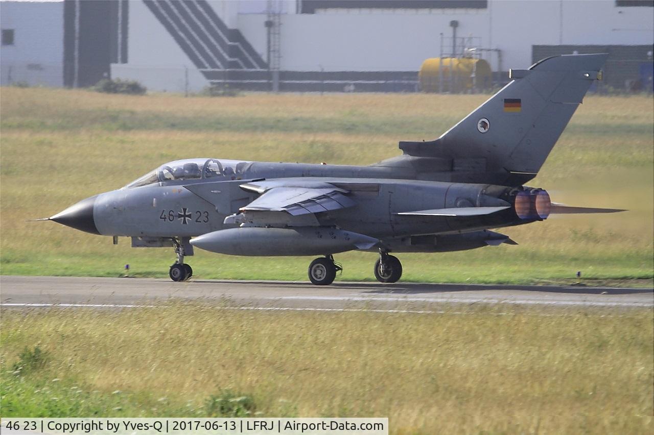 46 23, 1989 Panavia Tornado ECR C/N 817/GS256/4323, Panavia Tornado ECR, Take off run rwy 08, Landivisiau Naval Air Base (LFRJ) Tiger Meet 2017