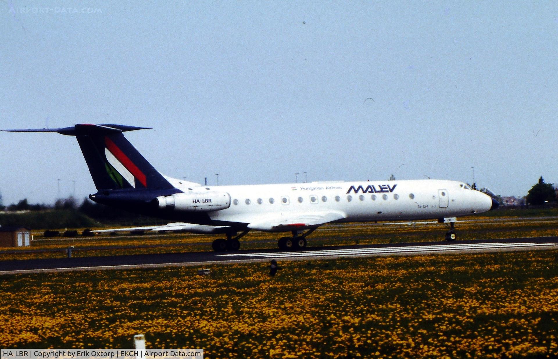 HA-LBR, 1980 Tupolev Tu-134A-3 C/N 63580, HA-LBR ready for takeoff rw 04R
Scanned slide