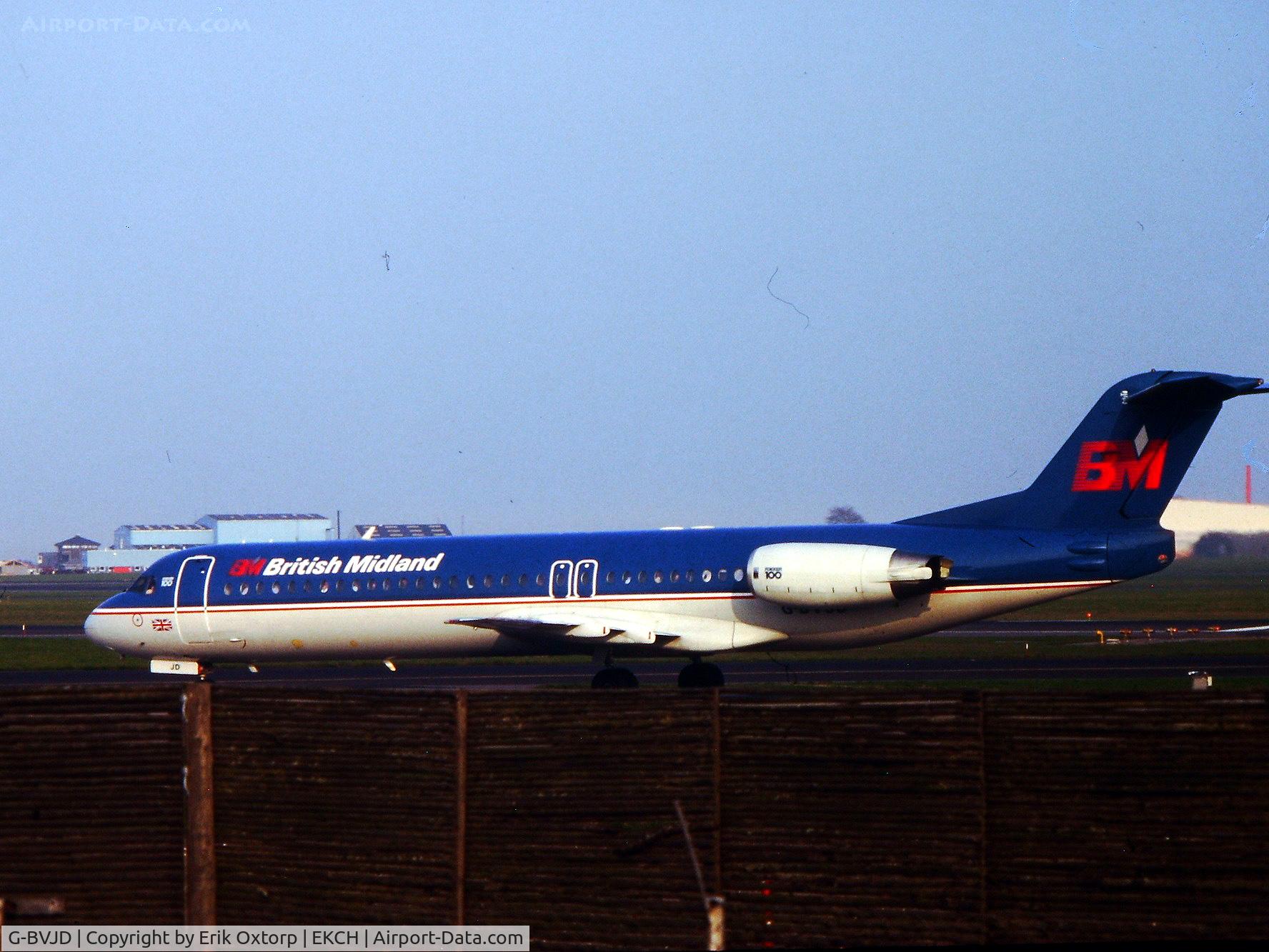 G-BVJD, 1994 Fokker 100 (F-28-0100) C/N 11503, G-BVJD landed rw 04L