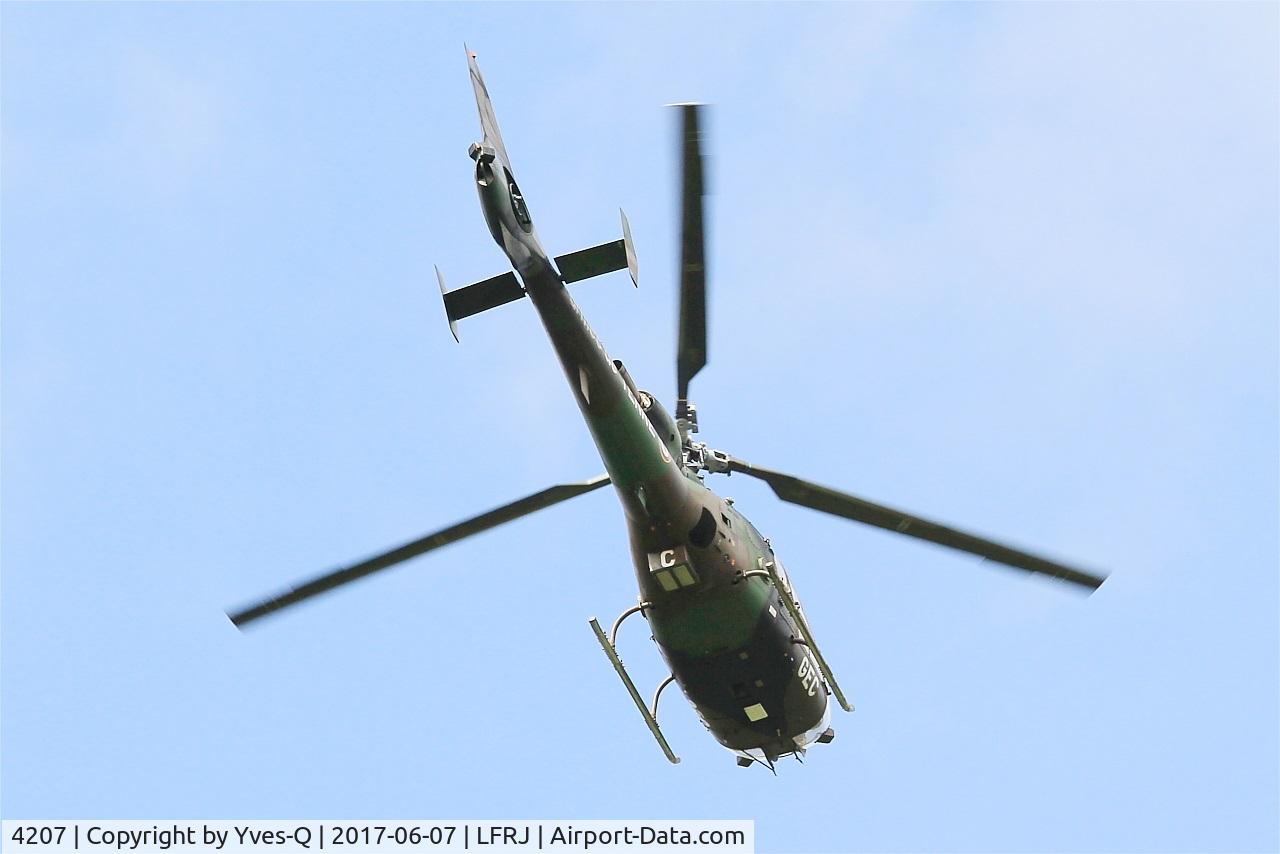 4207, Aérospatiale SA-342M Gazelle C/N 2207, Aérospatiale SA-342M Gazelle, Flight over Landivisiau Naval Air Base (LFRJ) Tiger Meet 2017