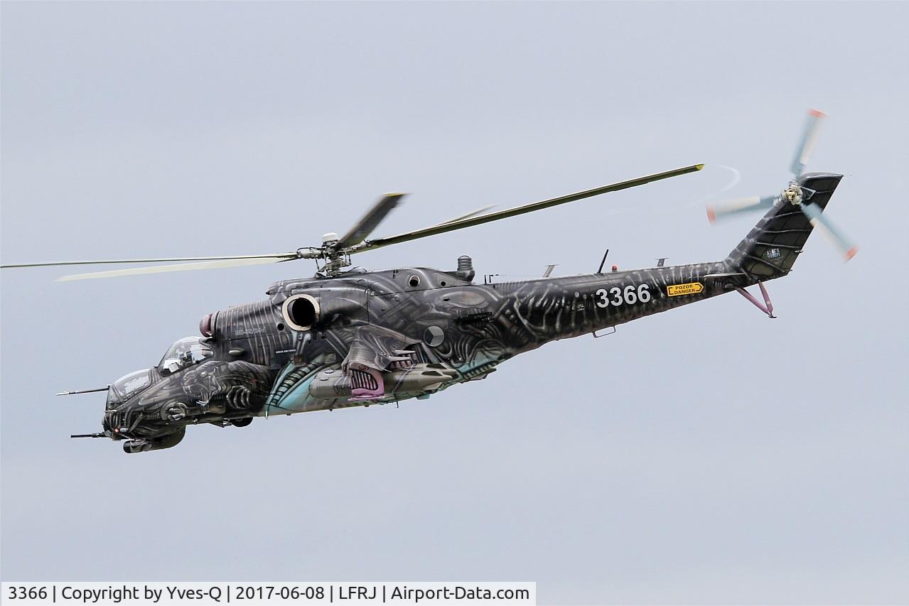 3366, Mil Mi-35 Hind E C/N 203366, Mil Mi-35 Hind E, Flight over Landivisiau Naval Air Base (LFRJ) Tiger Meet 2017