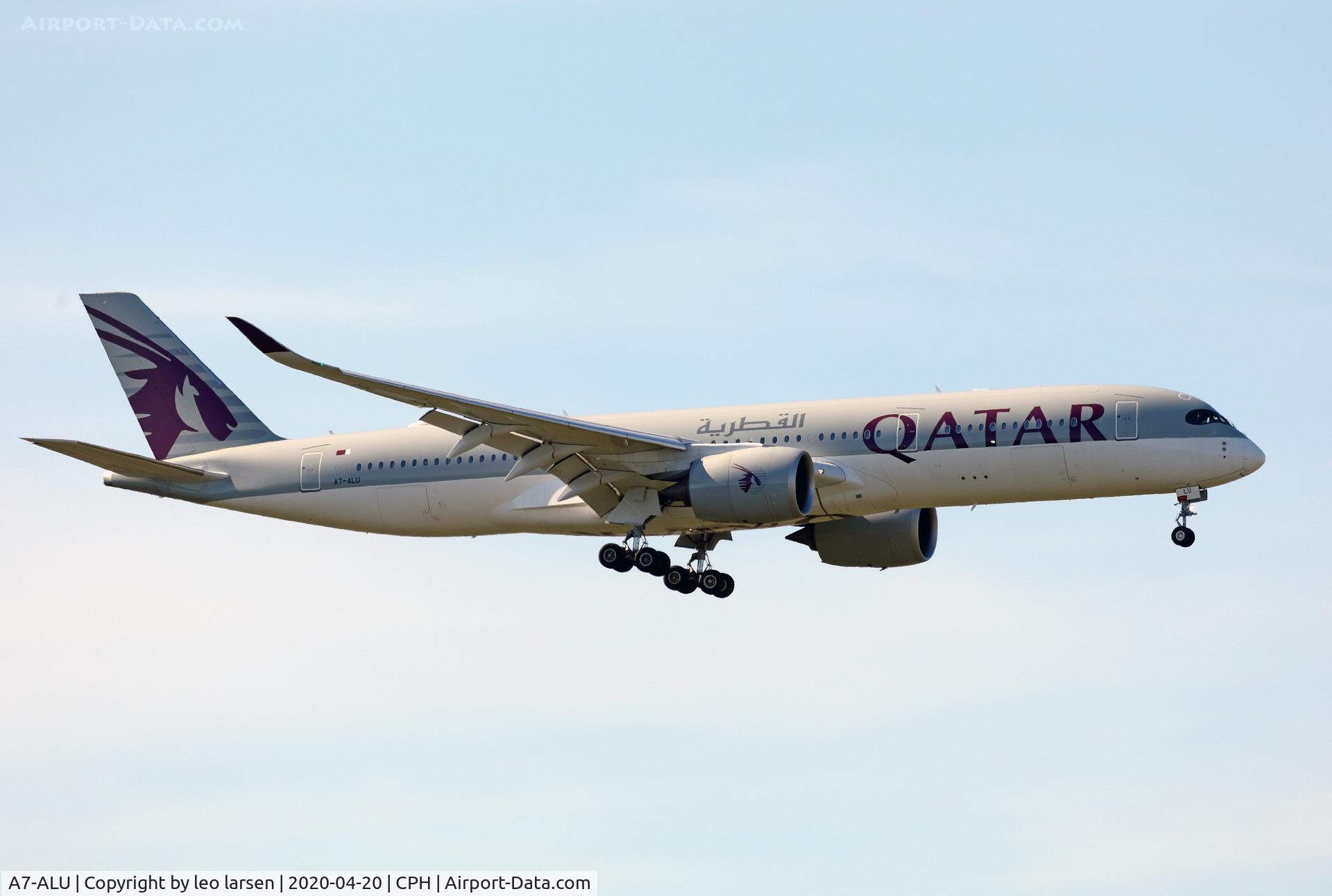 A7-ALU, 2018 Airbus A350-941 C/N 100, Copenhagen 20.4.2020