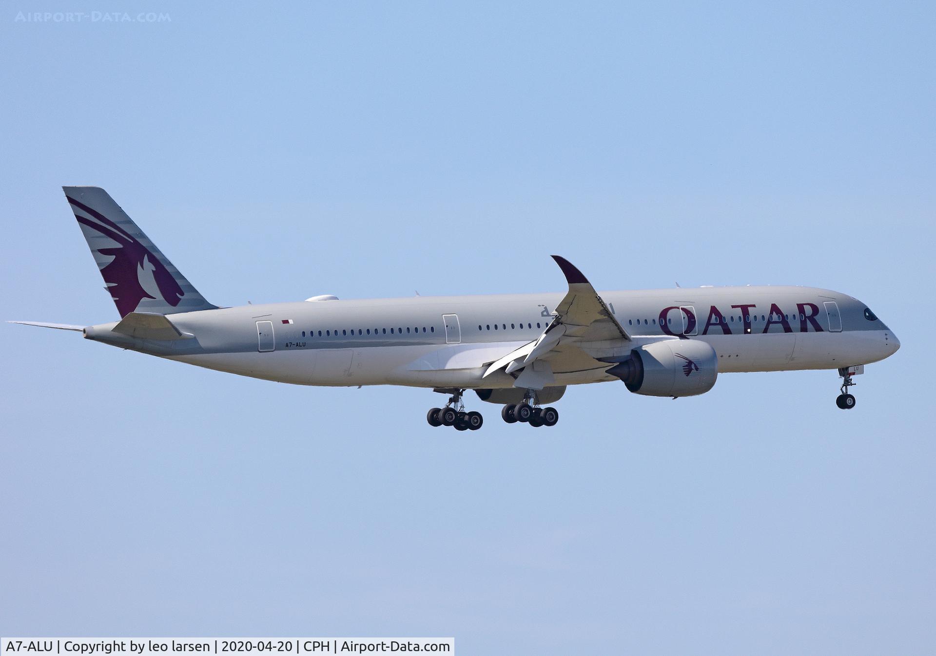 A7-ALU, 2018 Airbus A350-941 C/N 100, Copenhagen 20.4.2020