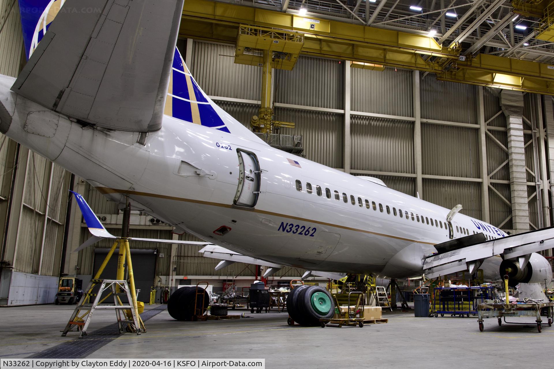 N33262, 2001 Boeing 737-824 C/N 32402, SFO 2020.